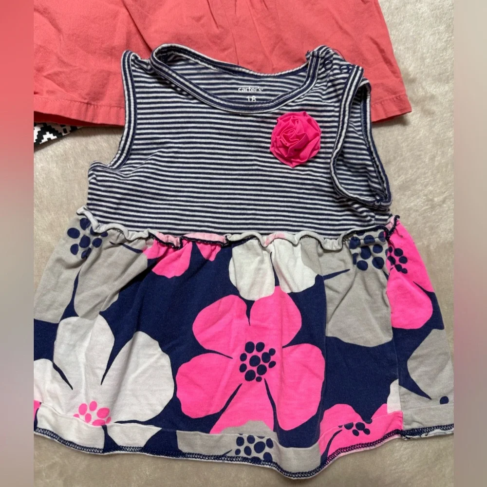 Carter’s | Toddler Baby Girl Short Sleeve Floral Tops Bundle Lot | 18M